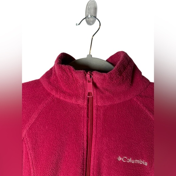 Columbia Full Zip Fleece Jacket Pink Women’s Size Small - Picture 3 of 7